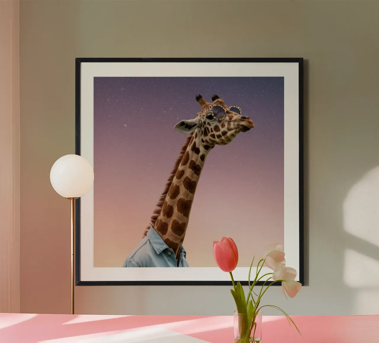 Celestial Giraffe carta hahnemühle da Pawtrait Studio