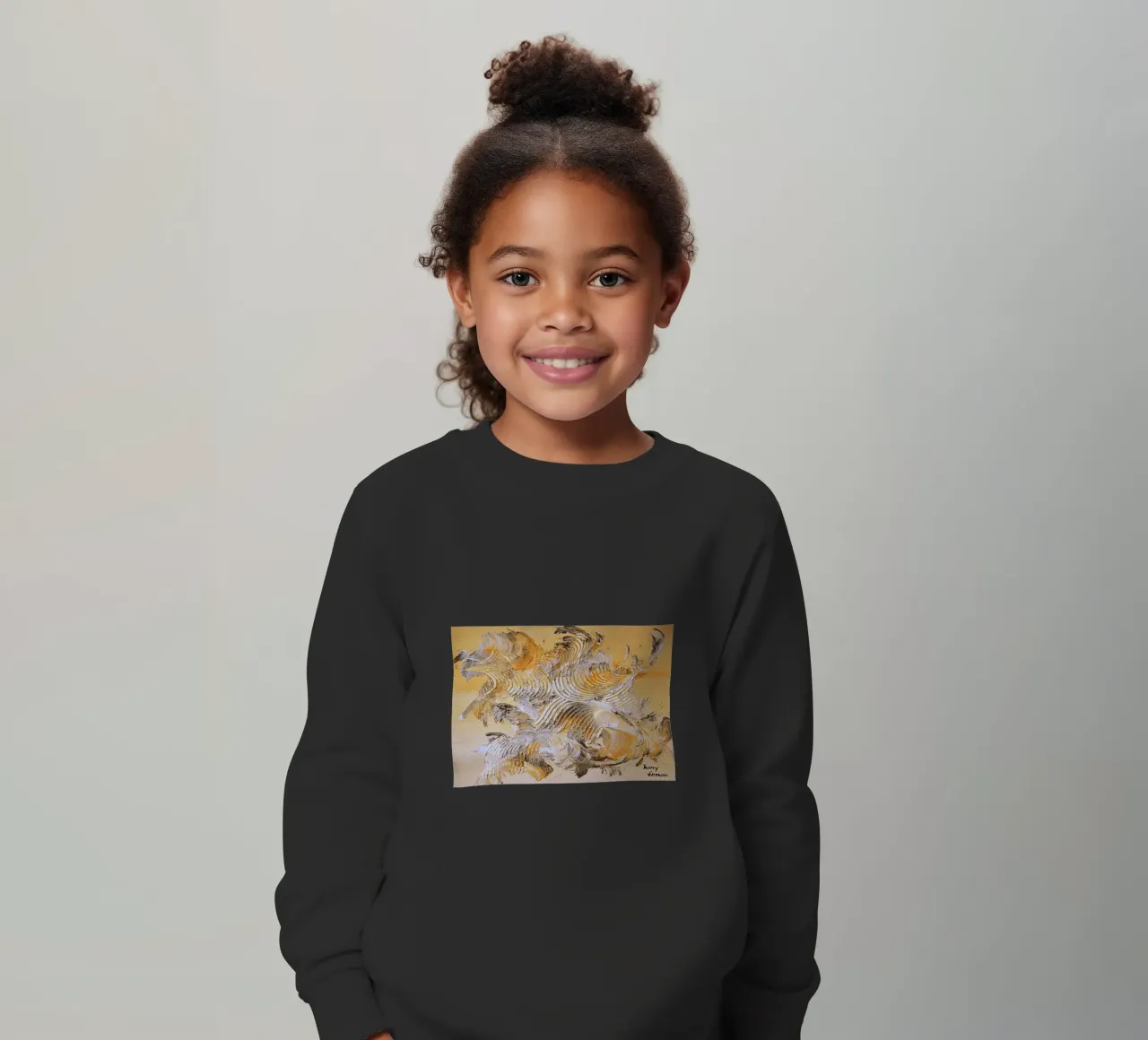 MESSAGE FROM THE HEART 15 felpa bambino da Thierry Vobmann Abstract painting