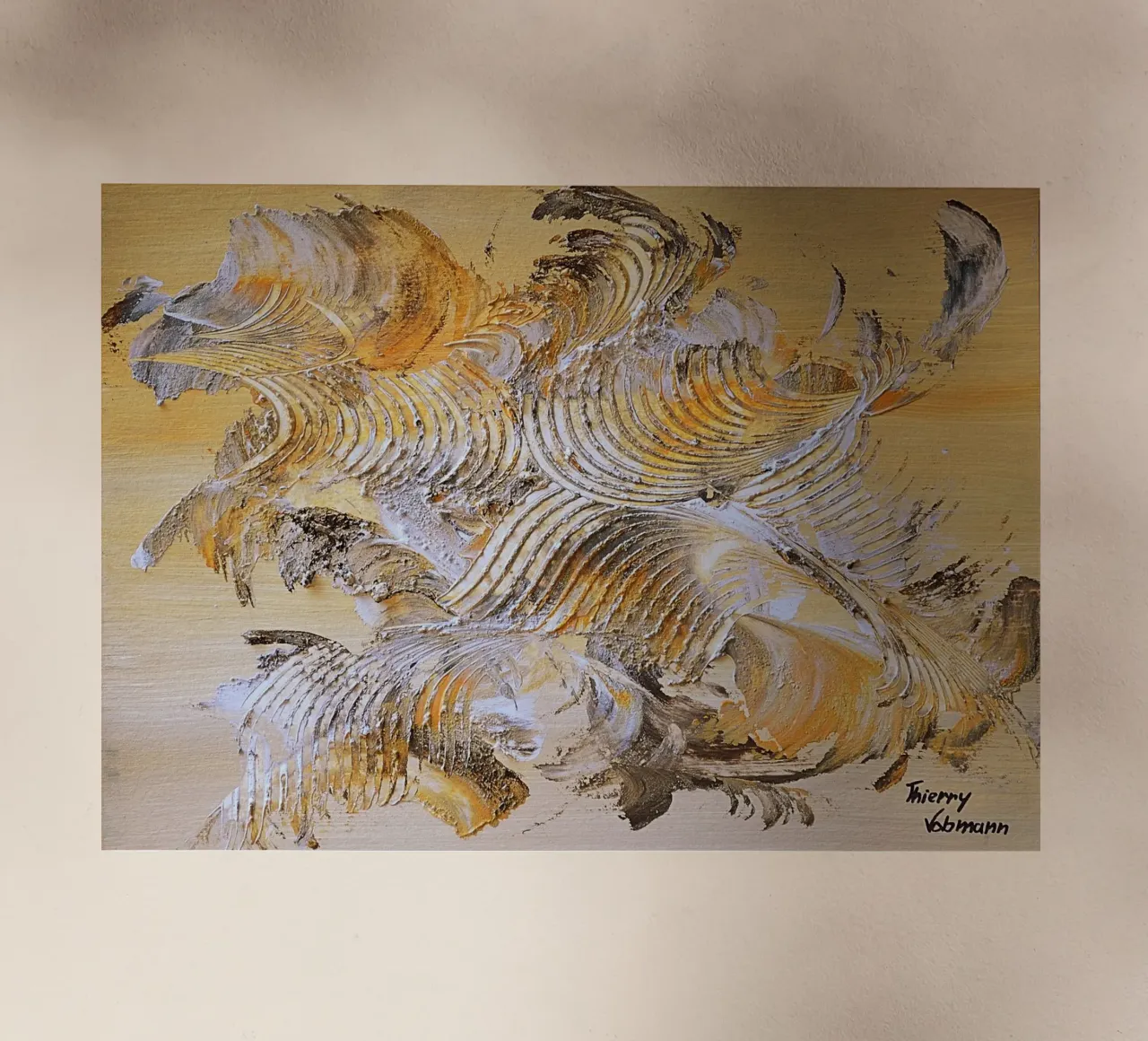 MESSAGE FROM THE HEART 15 pellicola backlit da Thierry Vobmann Abstract painting