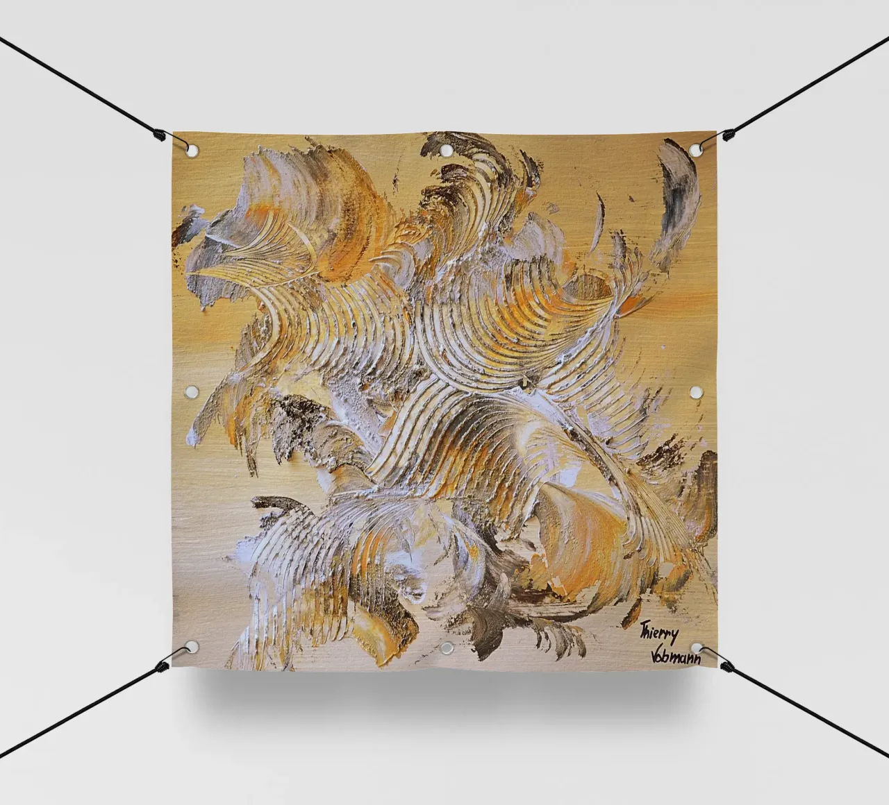 MESSAGE FROM THE HEART 15 telo in pvc da Thierry Vobmann Abstract painting