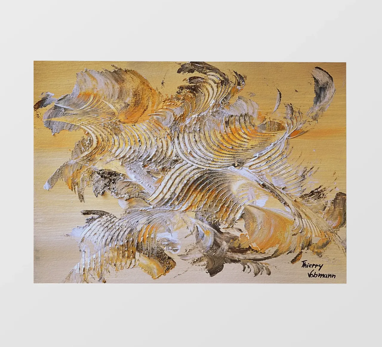 MESSAGE FROM THE HEART 15 telo in pvc da Thierry Vobmann Abstract painting