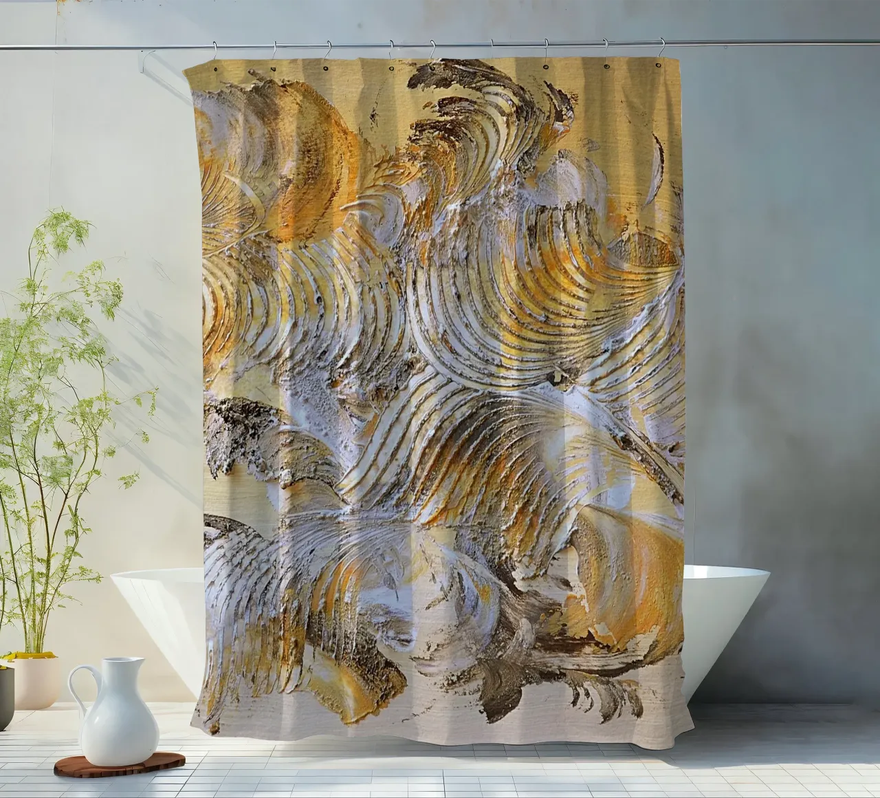 MESSAGE FROM THE HEART 15 tenda da doccia da Thierry Vobmann Abstract painting