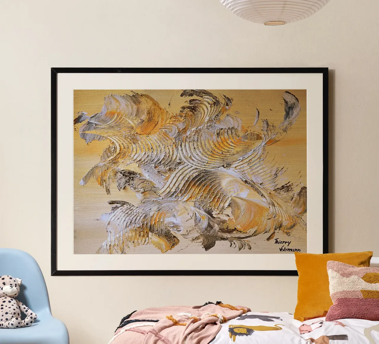 MESSAGE FROM THE HEART 15 carta hahnemühle da Thierry Vobmann Abstract painting