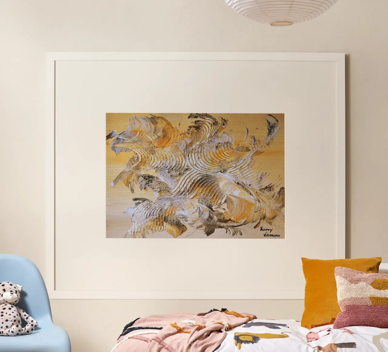 MESSAGE FROM THE HEART 15 carta hahnemühle da Thierry Vobmann Abstract painting