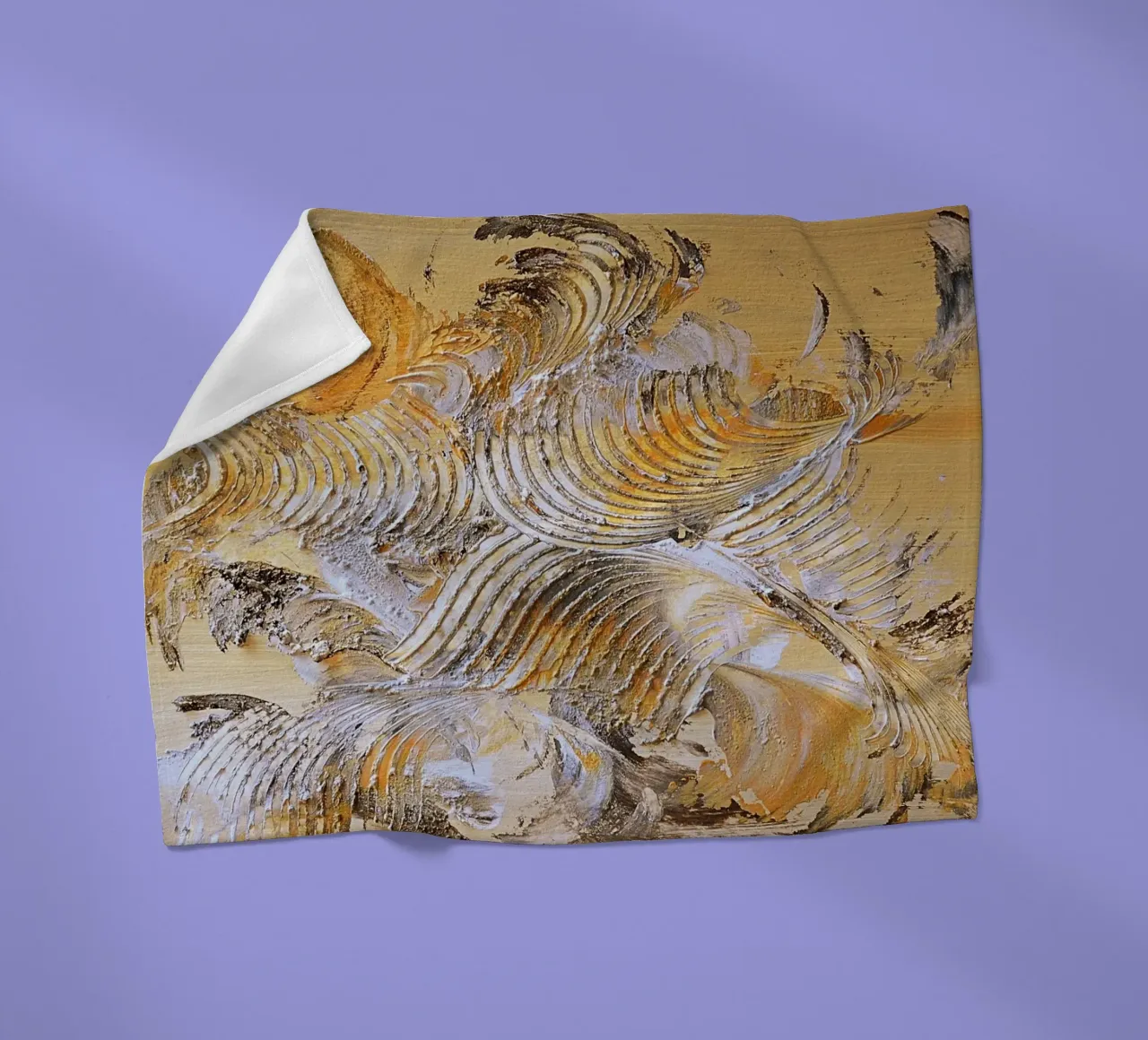 MESSAGE FROM THE HEART 15 coperta in pile da Thierry Vobmann Abstract painting