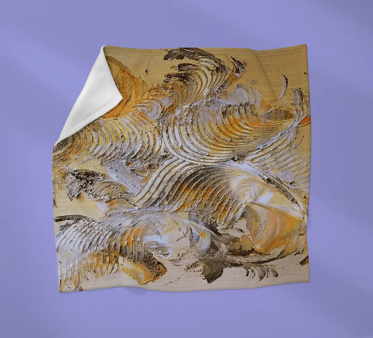 MESSAGE FROM THE HEART 15 coperta in pile da Thierry Vobmann Abstract painting