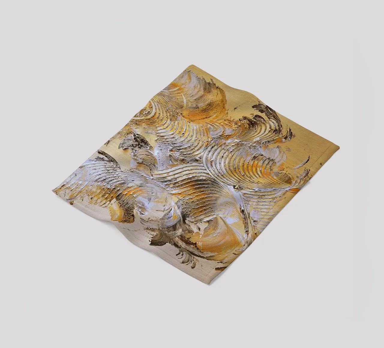 MESSAGE FROM THE HEART 15 coperta in pile da Thierry Vobmann Abstract painting