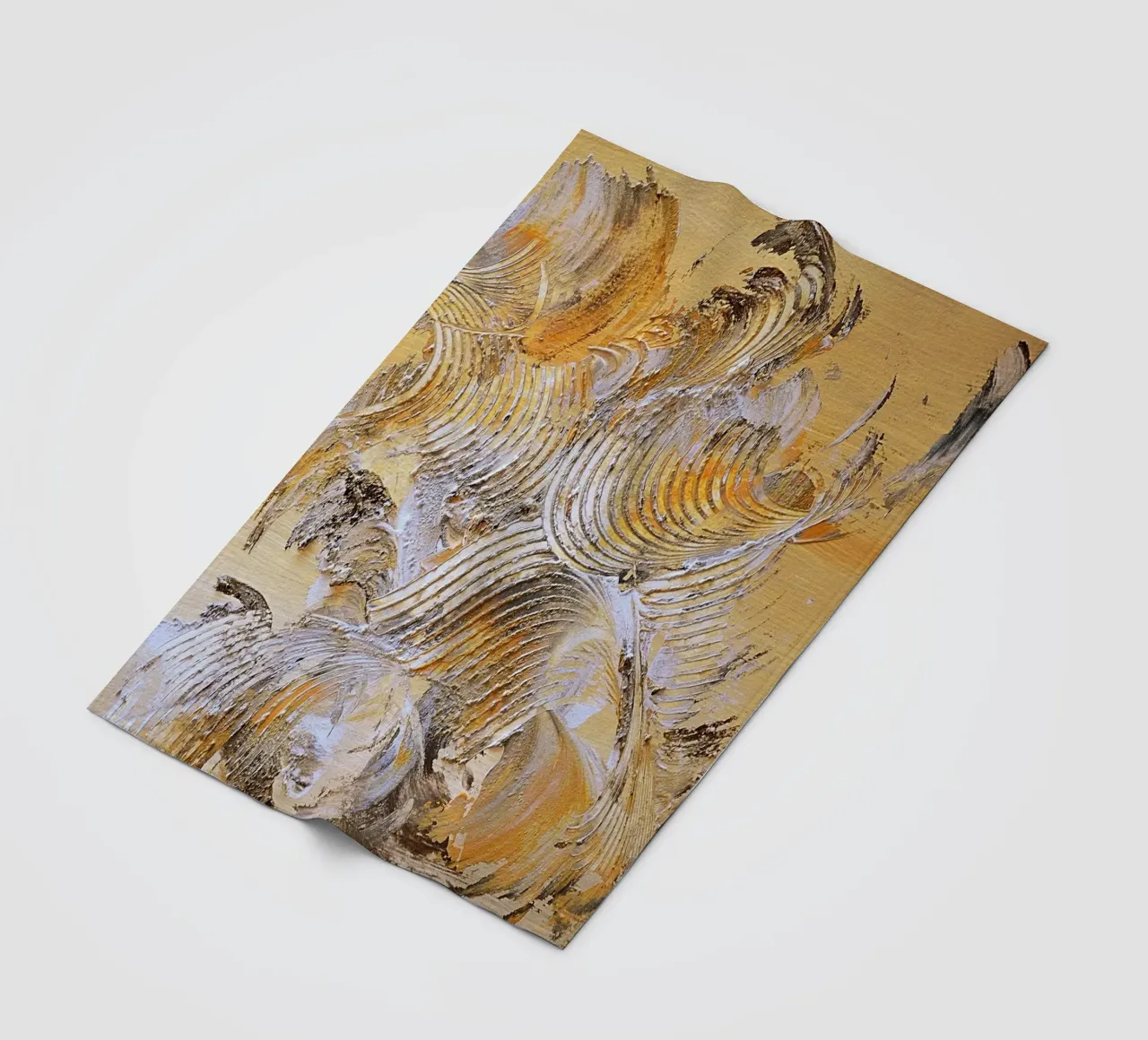 MESSAGE FROM THE HEART 15 coperta in pile da Thierry Vobmann Abstract painting