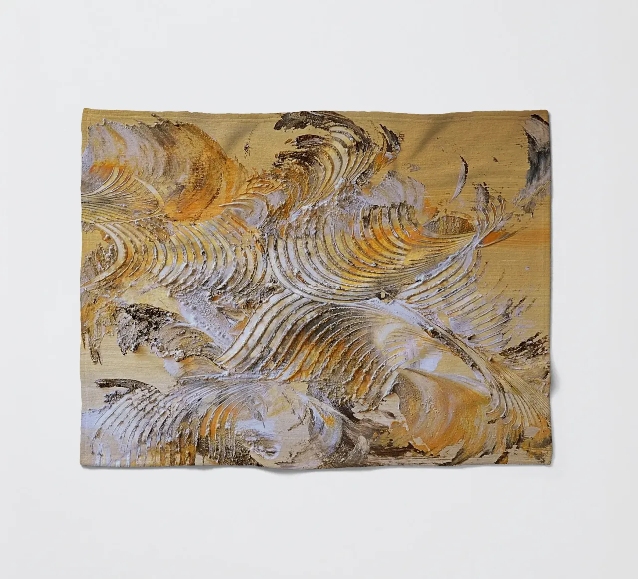 MESSAGE FROM THE HEART 15 coperta in pile da Thierry Vobmann Abstract painting