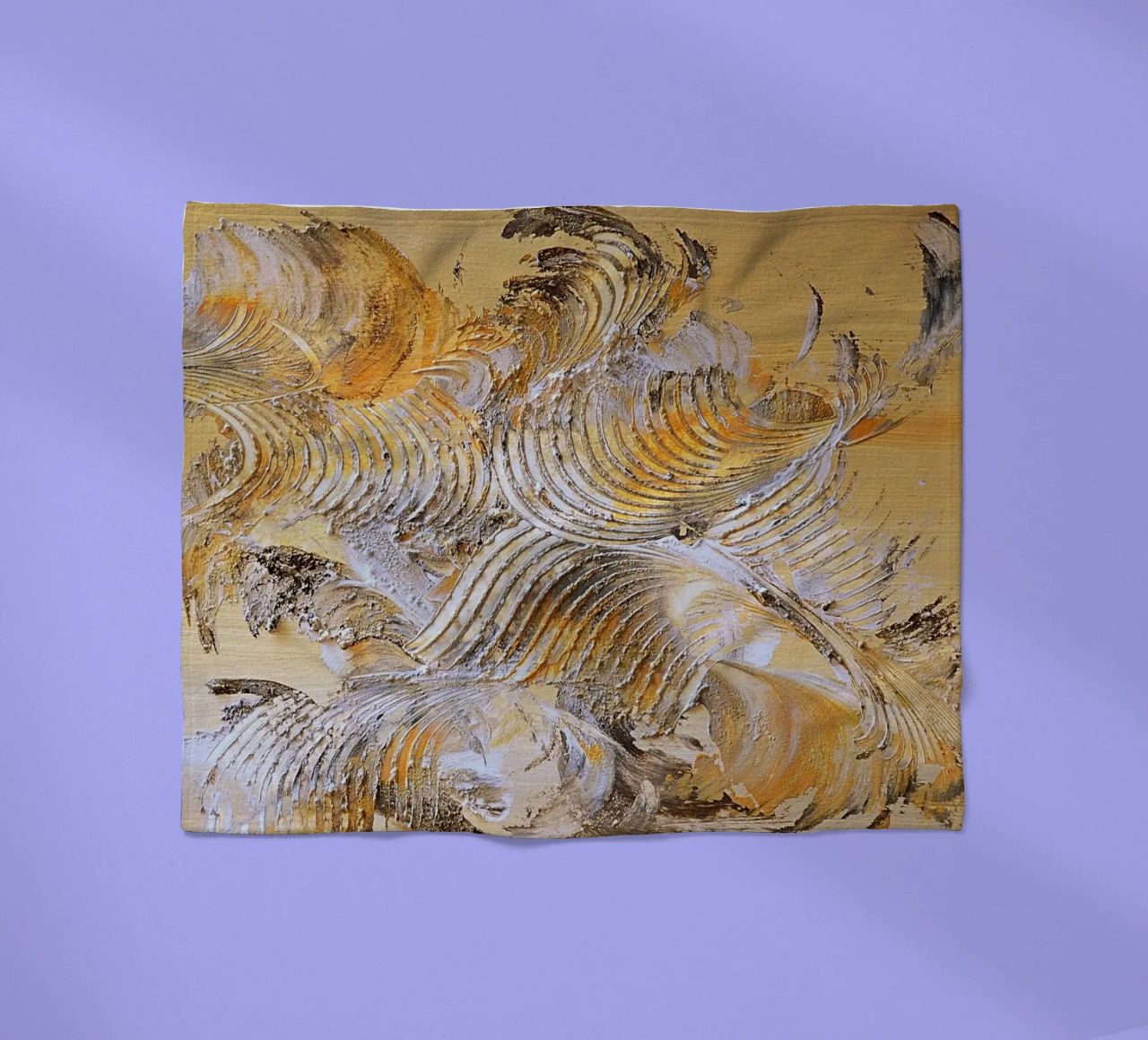 MESSAGE FROM THE HEART 15 coperta in pile da Thierry Vobmann Abstract painting