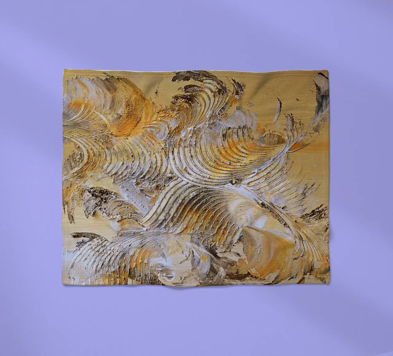 MESSAGE FROM THE HEART 15 coperta in pile da Thierry Vobmann Abstract painting