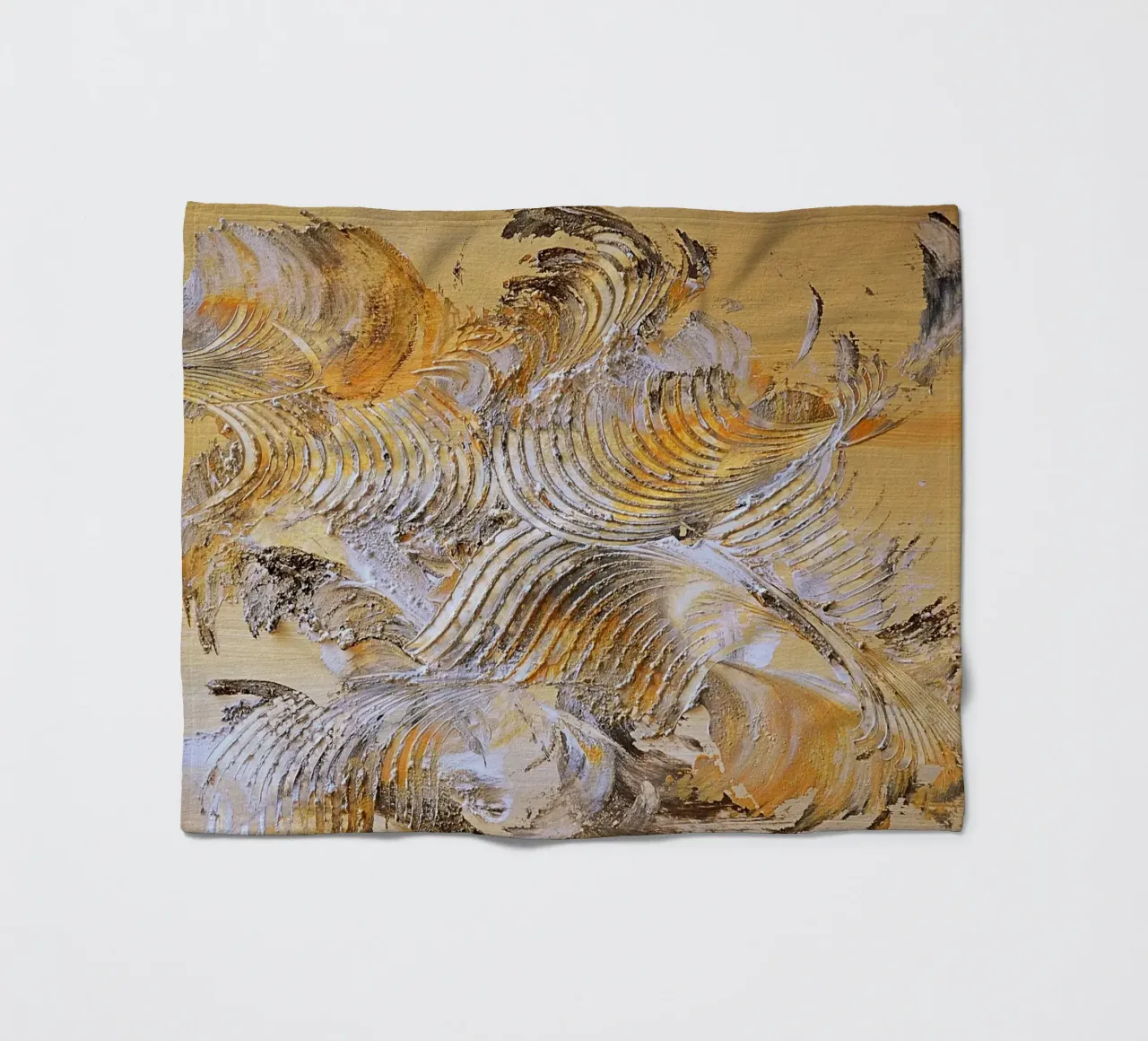 MESSAGE FROM THE HEART 15 coperta in pile da Thierry Vobmann Abstract painting