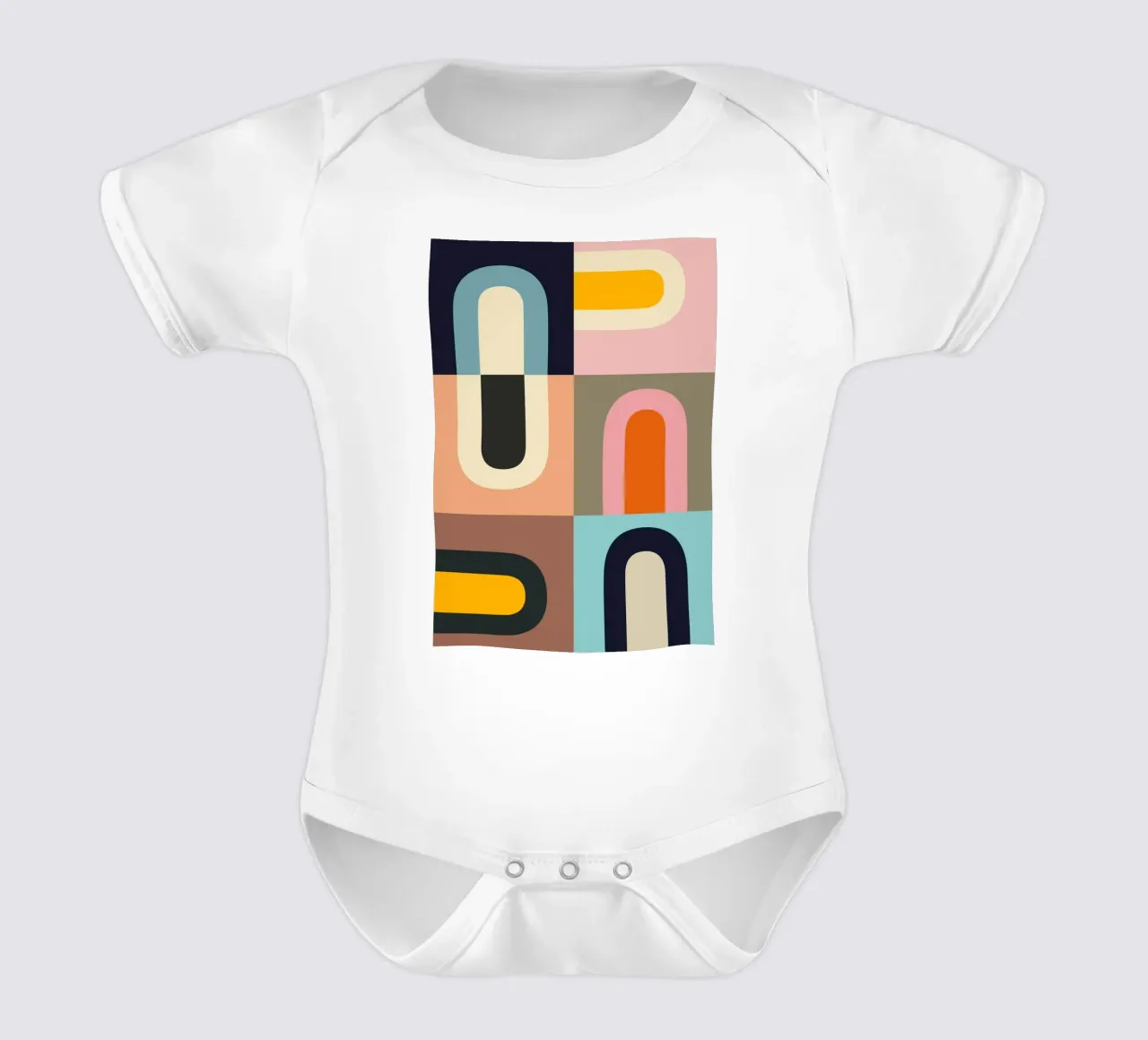 Forme geometriche astratte 61 body neonato maniche corte da Gaite