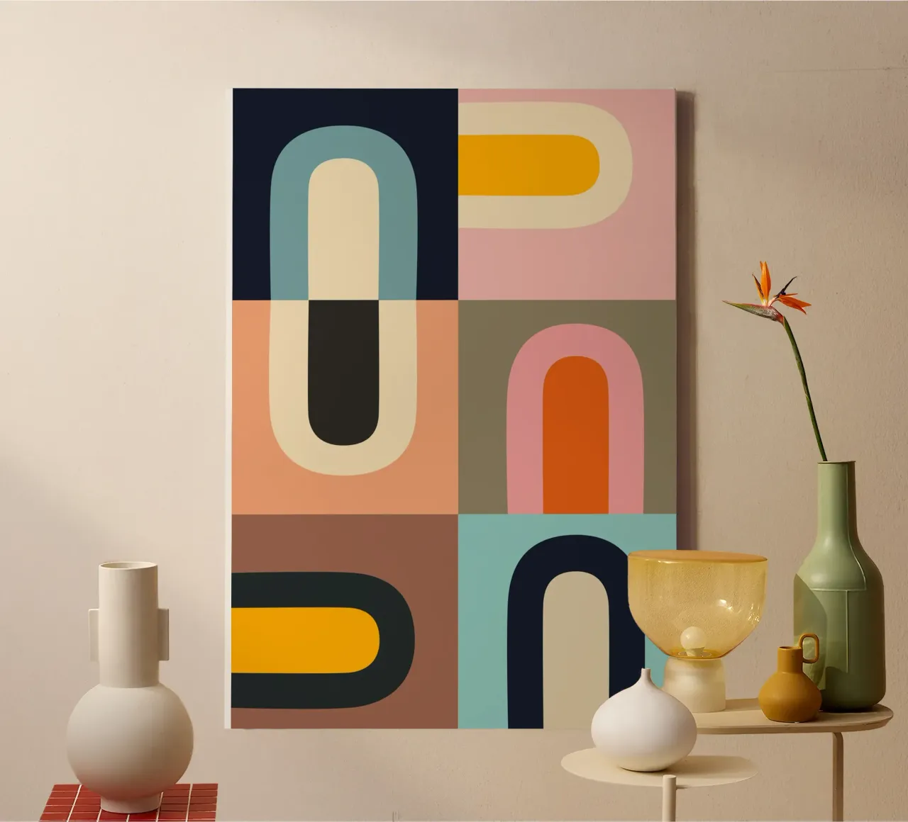 Abstract Geometric Shapes 61 canvas by Gaite