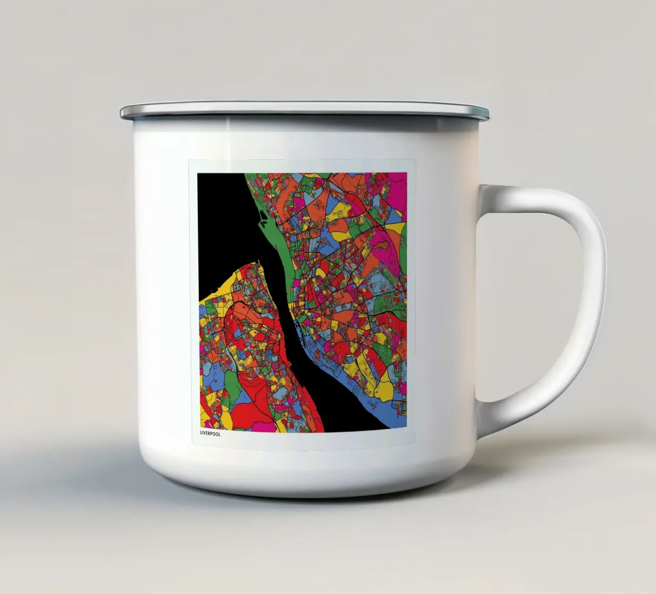 Liverpool tazza in smalto da The Cartography Collection