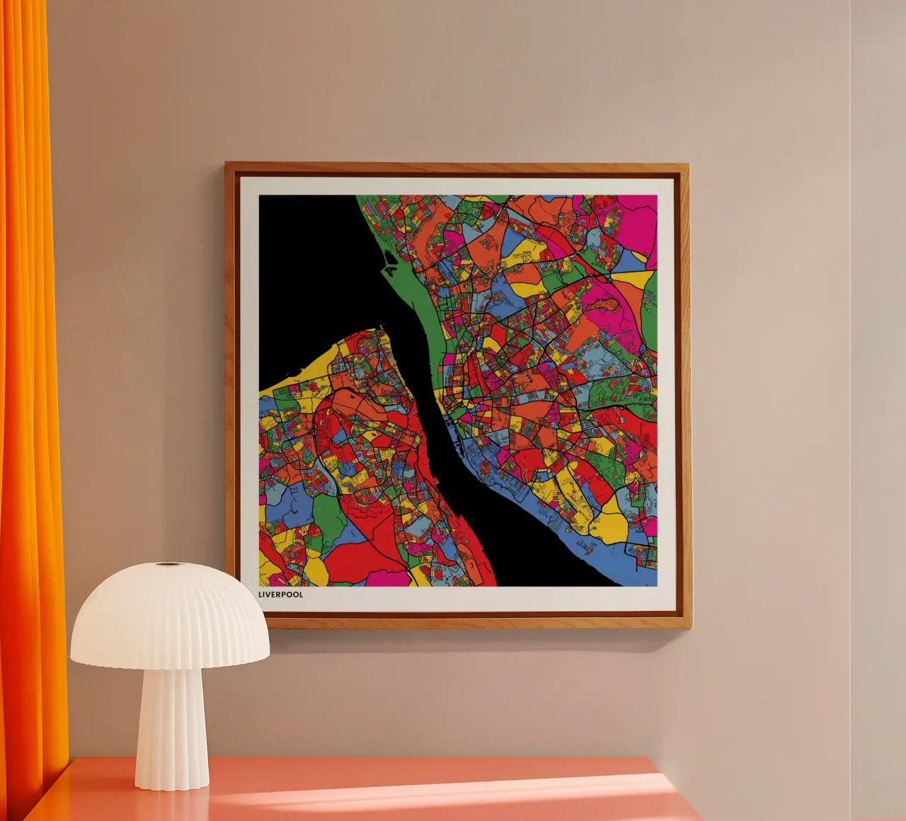 Liverpool plexiglass da The Cartography Collection