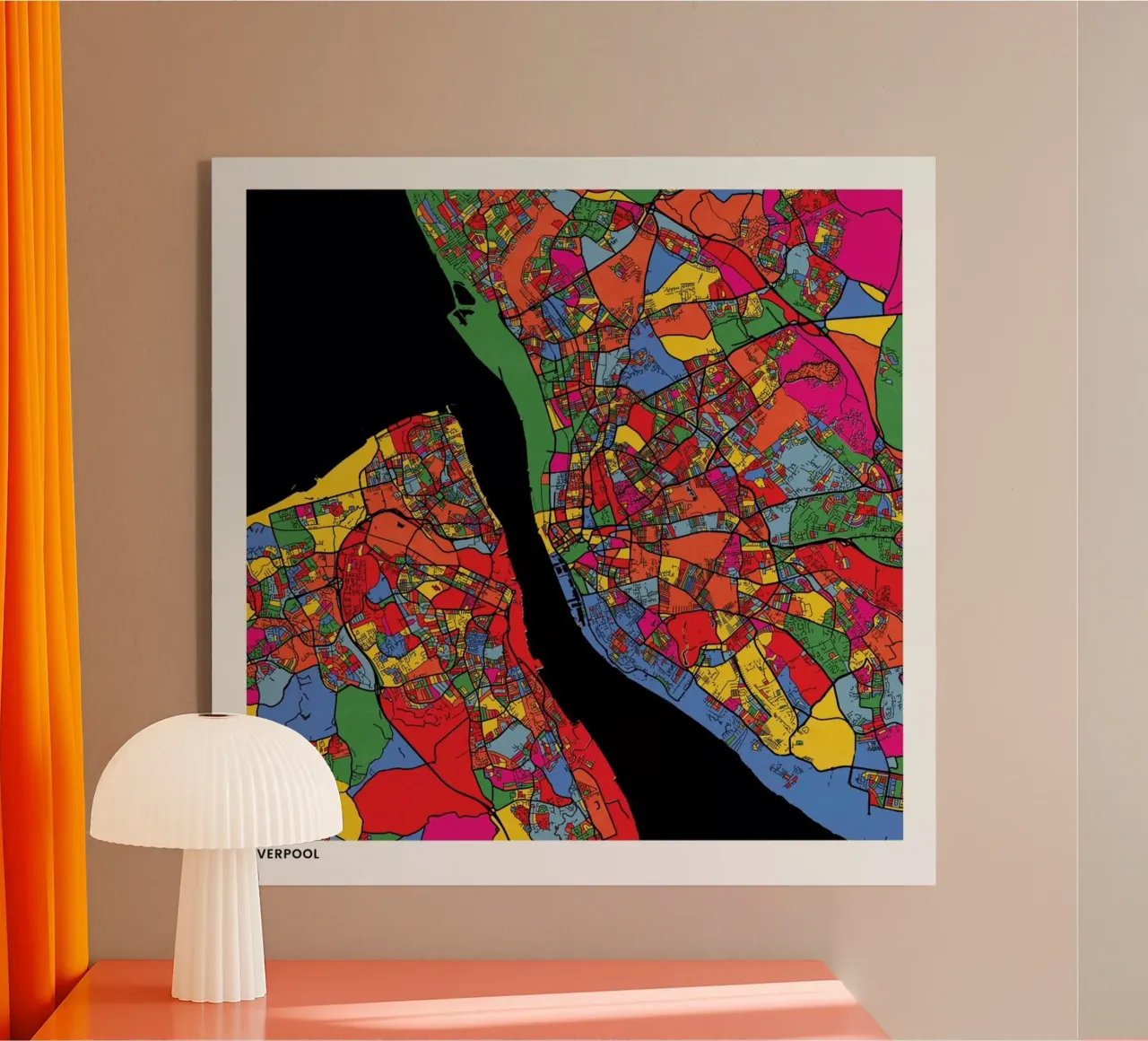 Liverpool plexiglass da The Cartography Collection