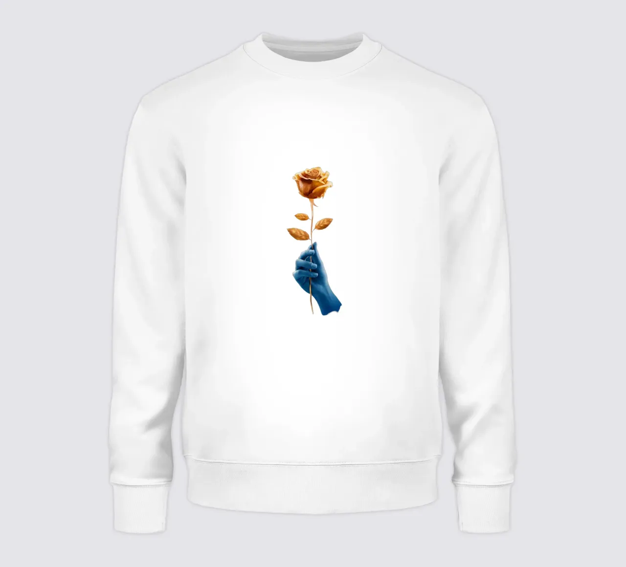 The rose in the hand sweatshirt by dinem