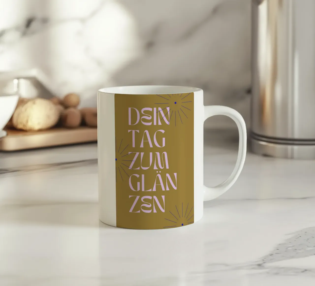 DEIN TAG ZUM GLÄNZEN tazza in ceramica da Einfach Uebel