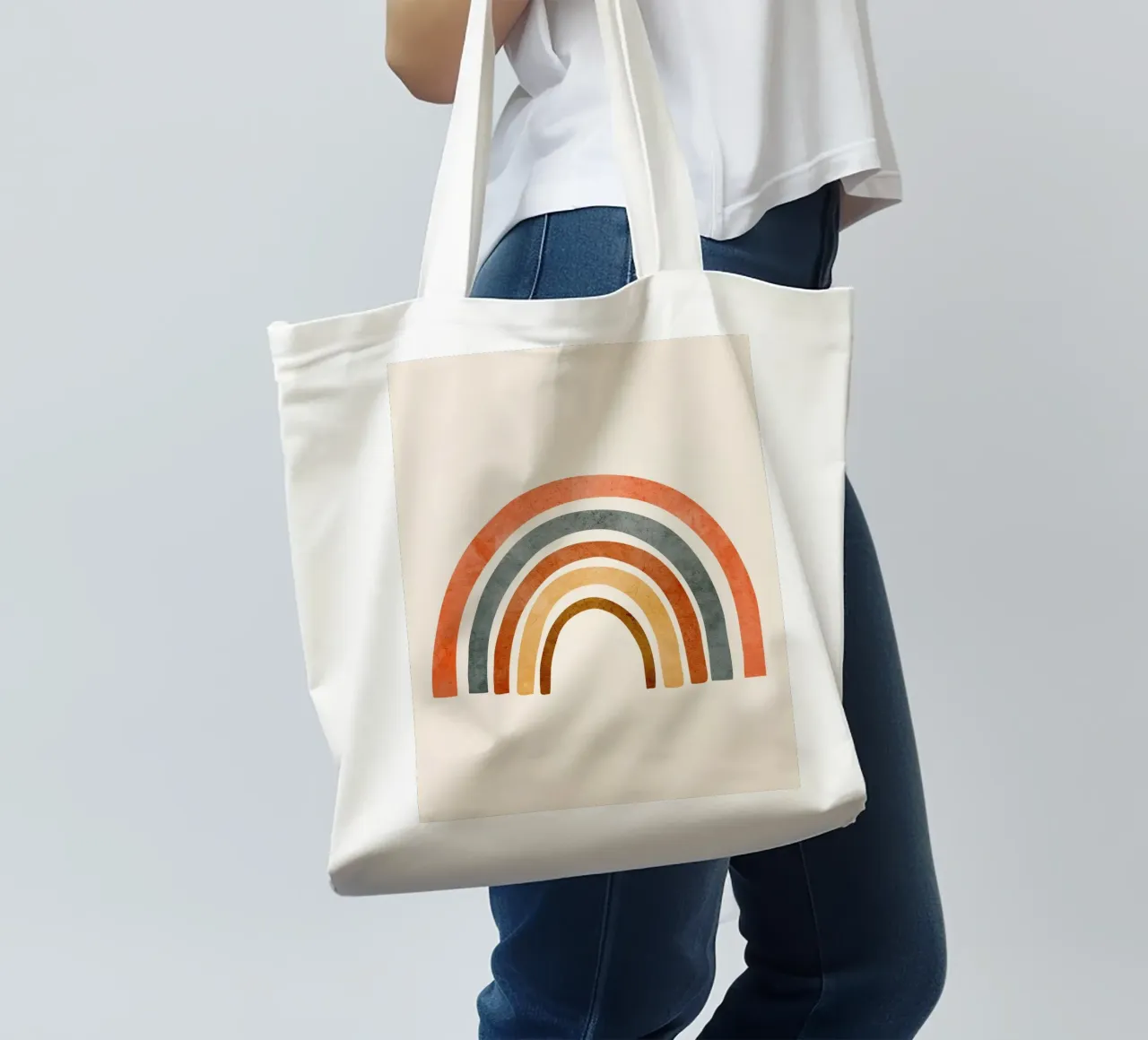 Abstract Rainbow 88 borsa in juta da cityart