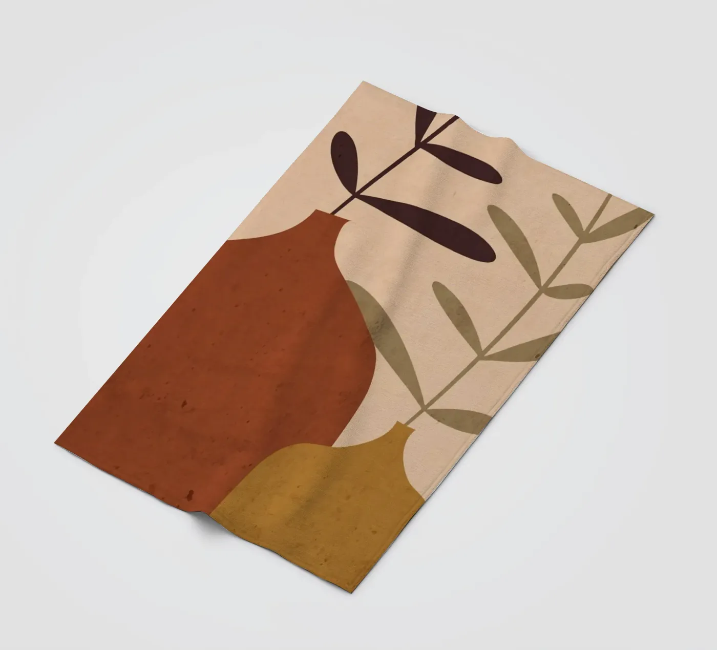 Abstrakte Vasen Fleecedecke von ThingDesign