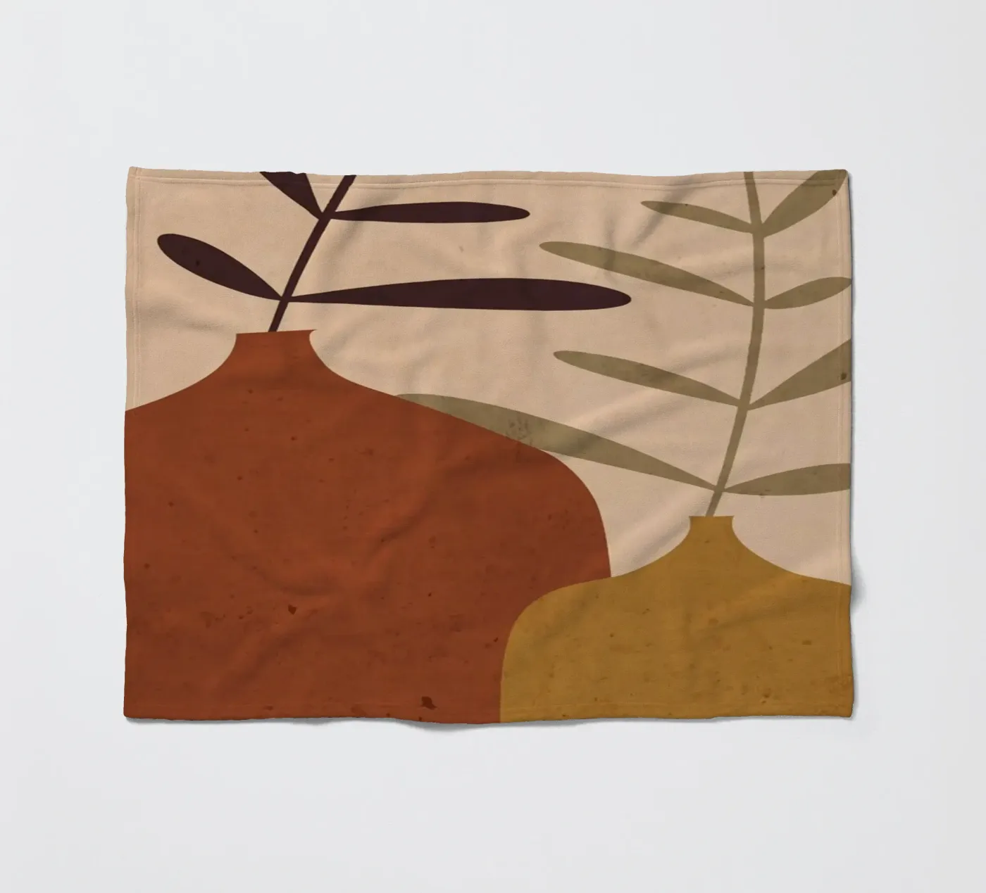 Abstrakte Vasen Fleecedecke von ThingDesign