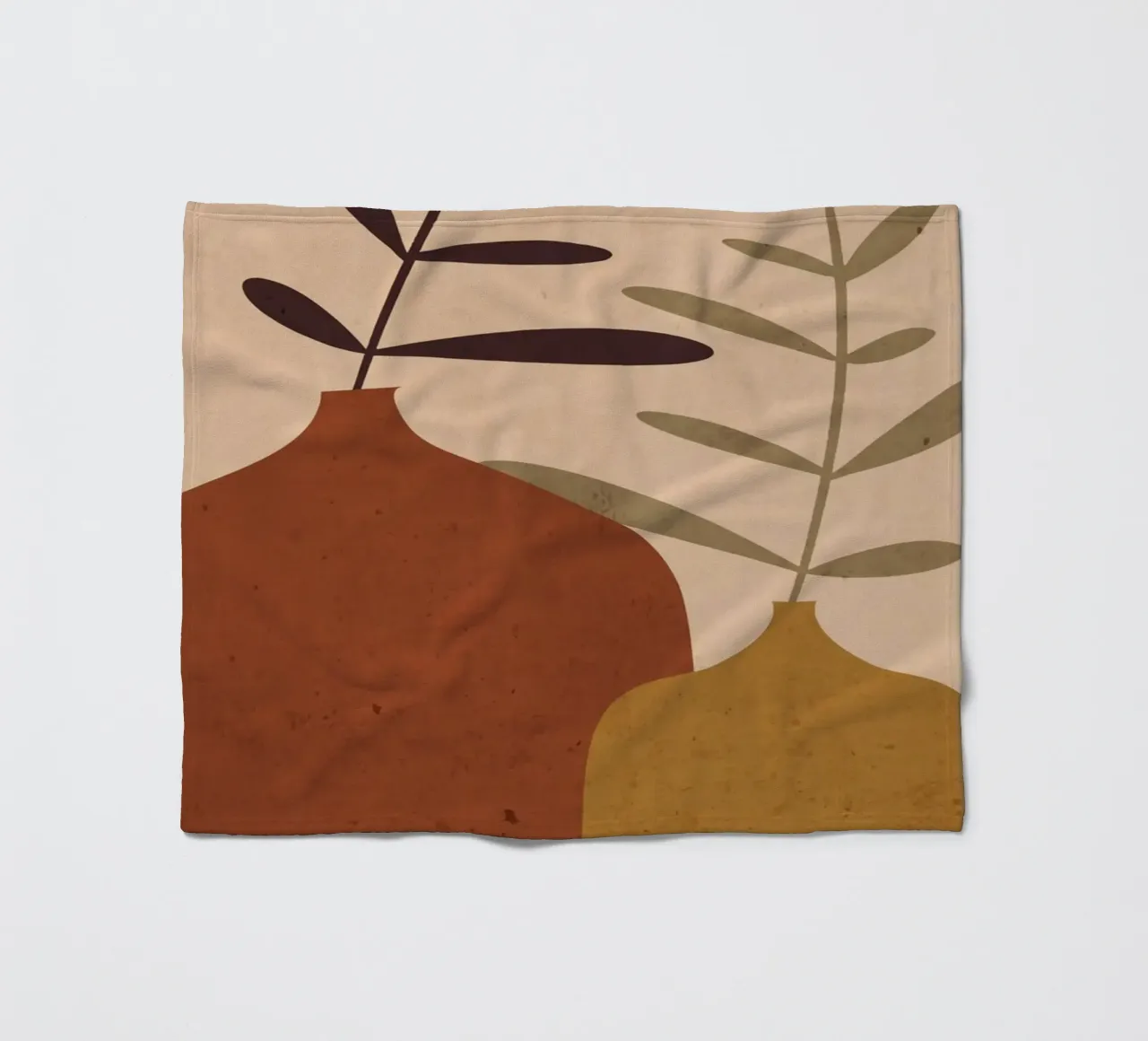 Abstract Vases fleece blanket by ThingDesign