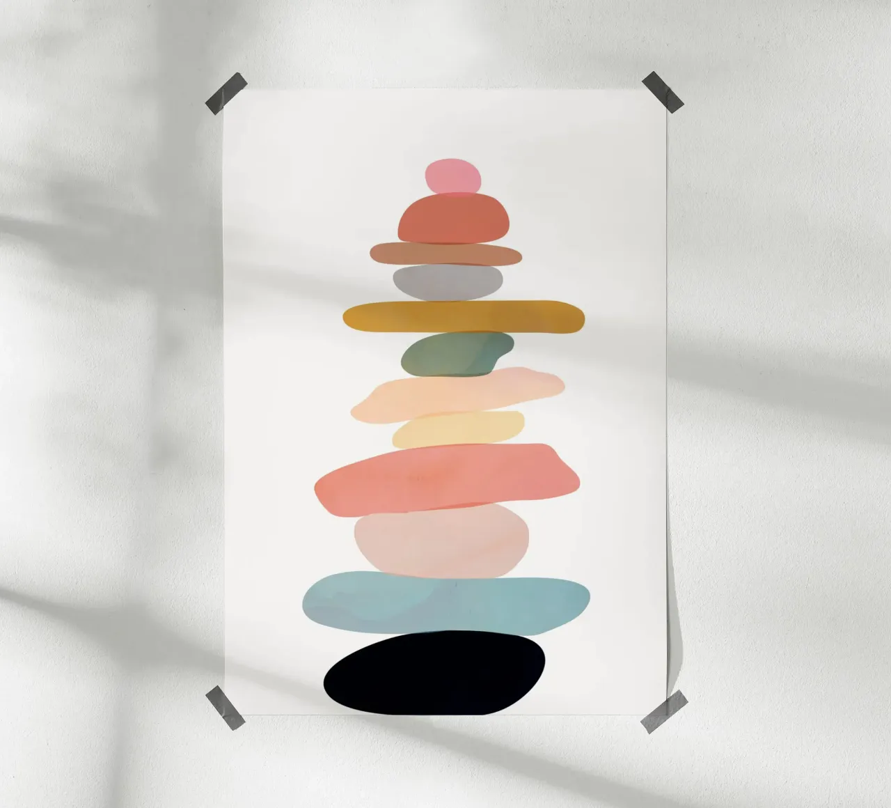 Balancing Stones 22 poster con telaio in plastica da cityart