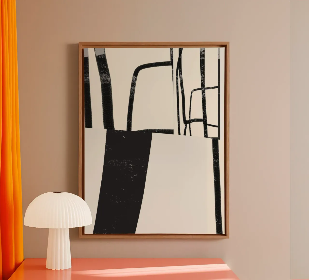 Abstracte kunst 24 canvas met Baklijst van ThingDesign