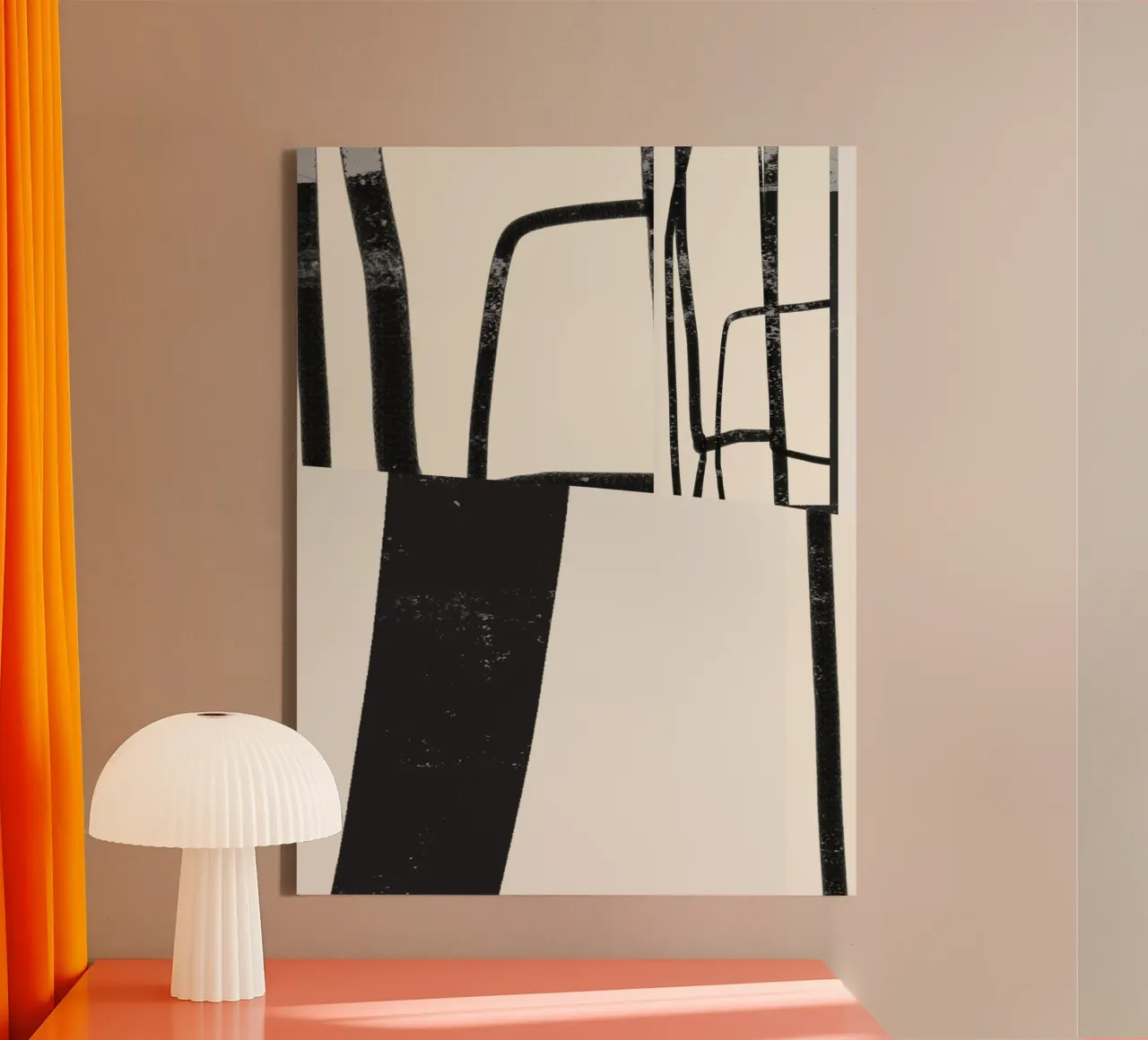 Abstracte kunst 24 canvas met Baklijst van ThingDesign