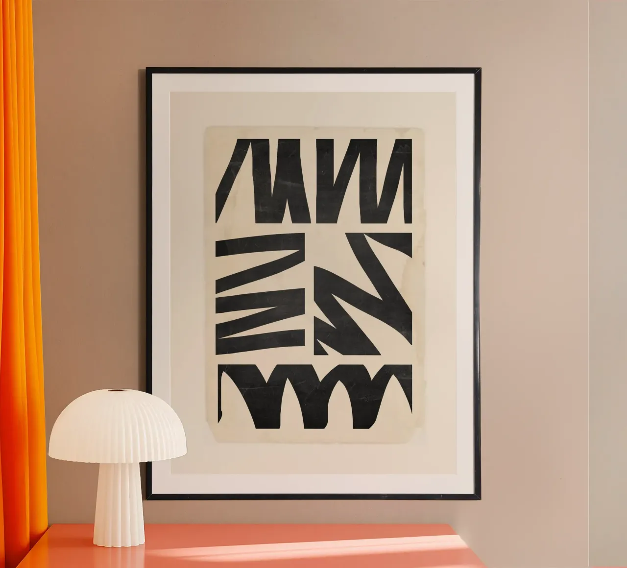 Abstract Art 26 poster with plastic frame by ThingDesign