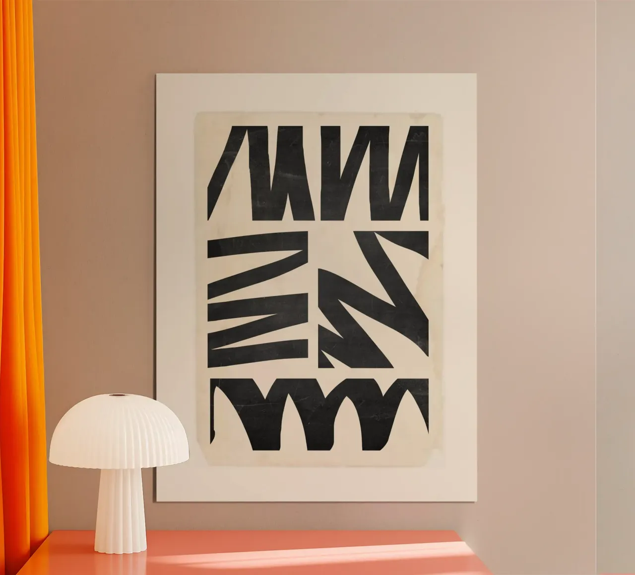 Abstract Art 26 poster with plastic frame by ThingDesign