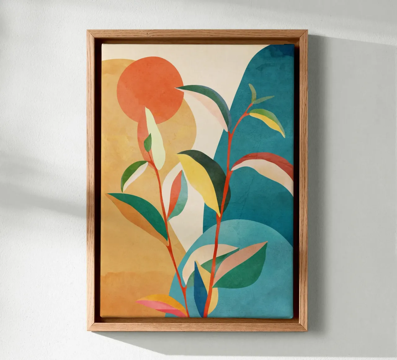 Colorful Branching Out 03 tela con Cornice a cassetta da cityart