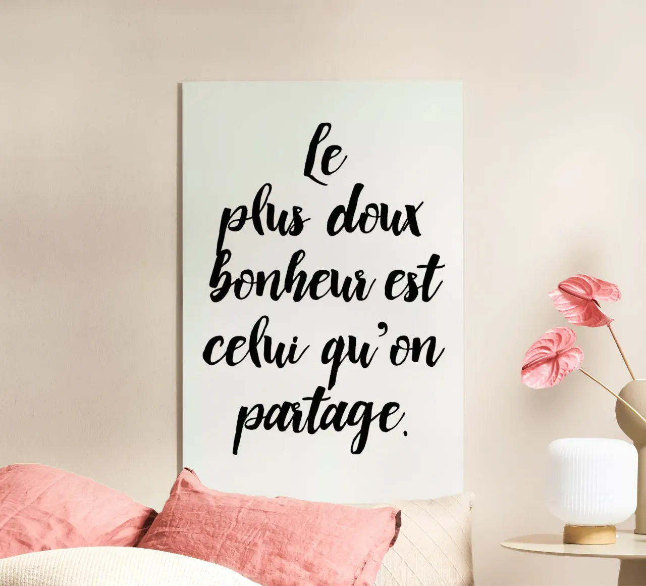 Doux bonheur plexiglass da typed