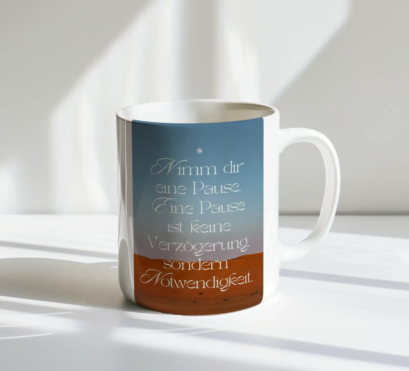 NIMM DIR EINE PAUSE ceramic mug by SMRT STUDIO