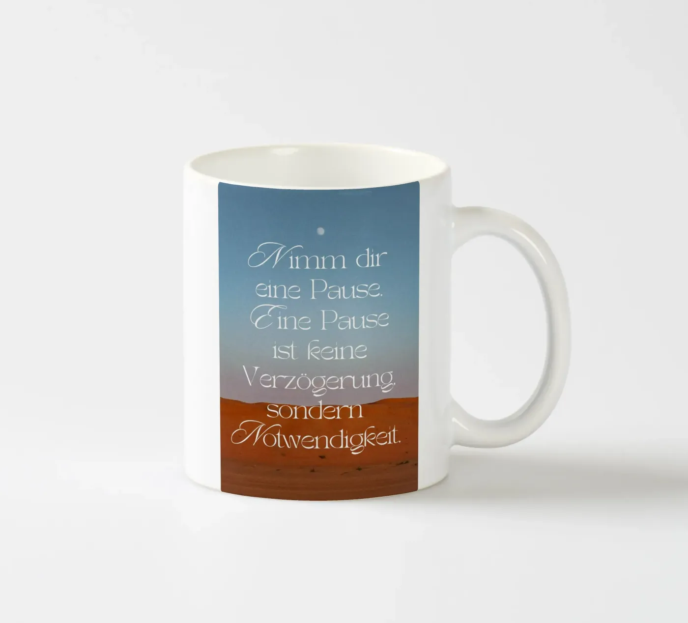 NIMM DIR EINE PAUSE ceramic mug by SMRT STUDIO