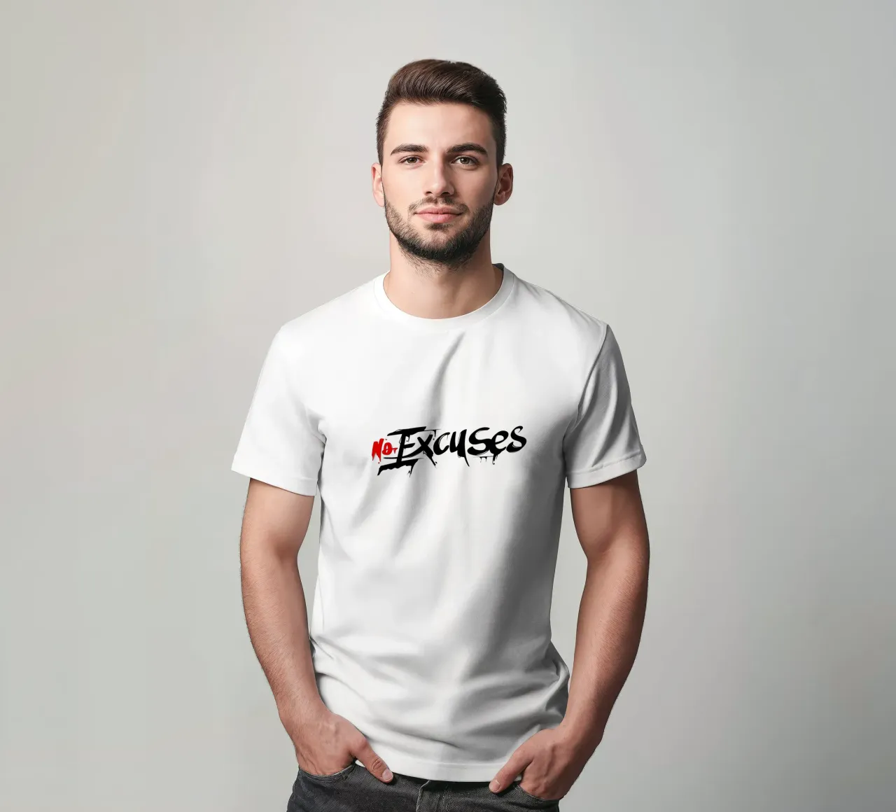 Motivational summer design - No Excuses t-shirt by Gift For You