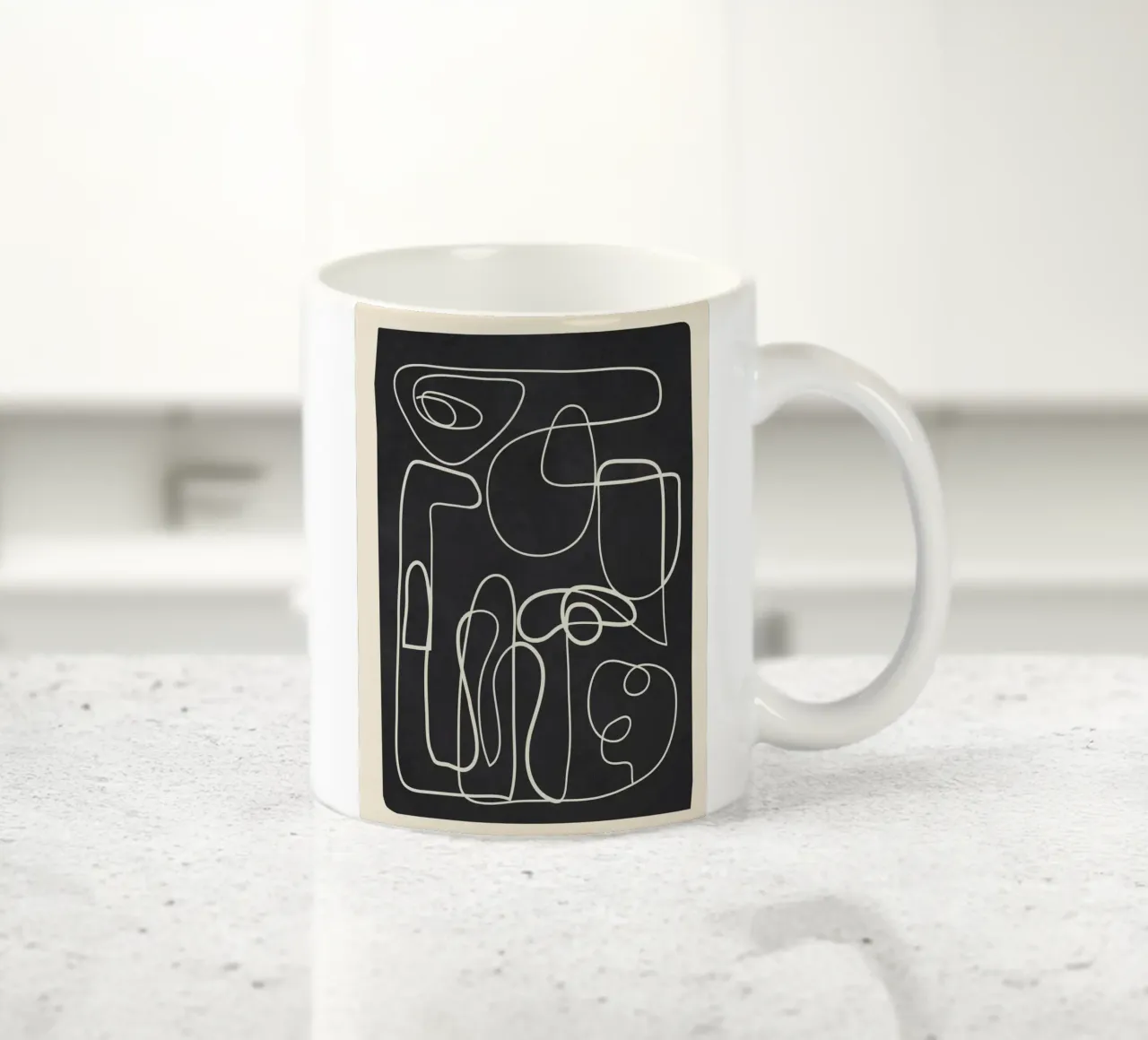 Lines in Space 1 Keramik Tasse von cityart