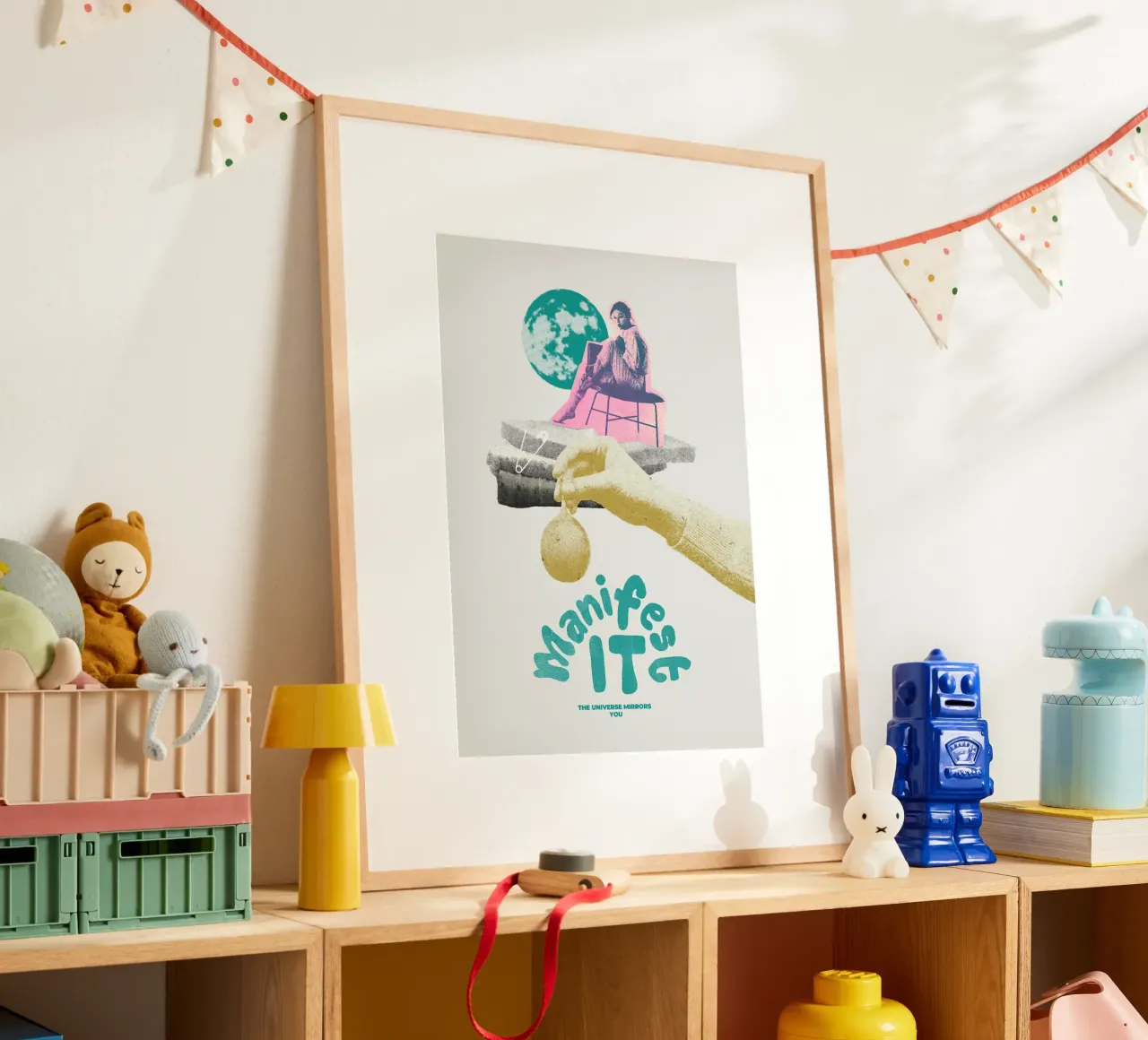 MANIFEST IT poster con telaio in alluminio da Einfach Uebel