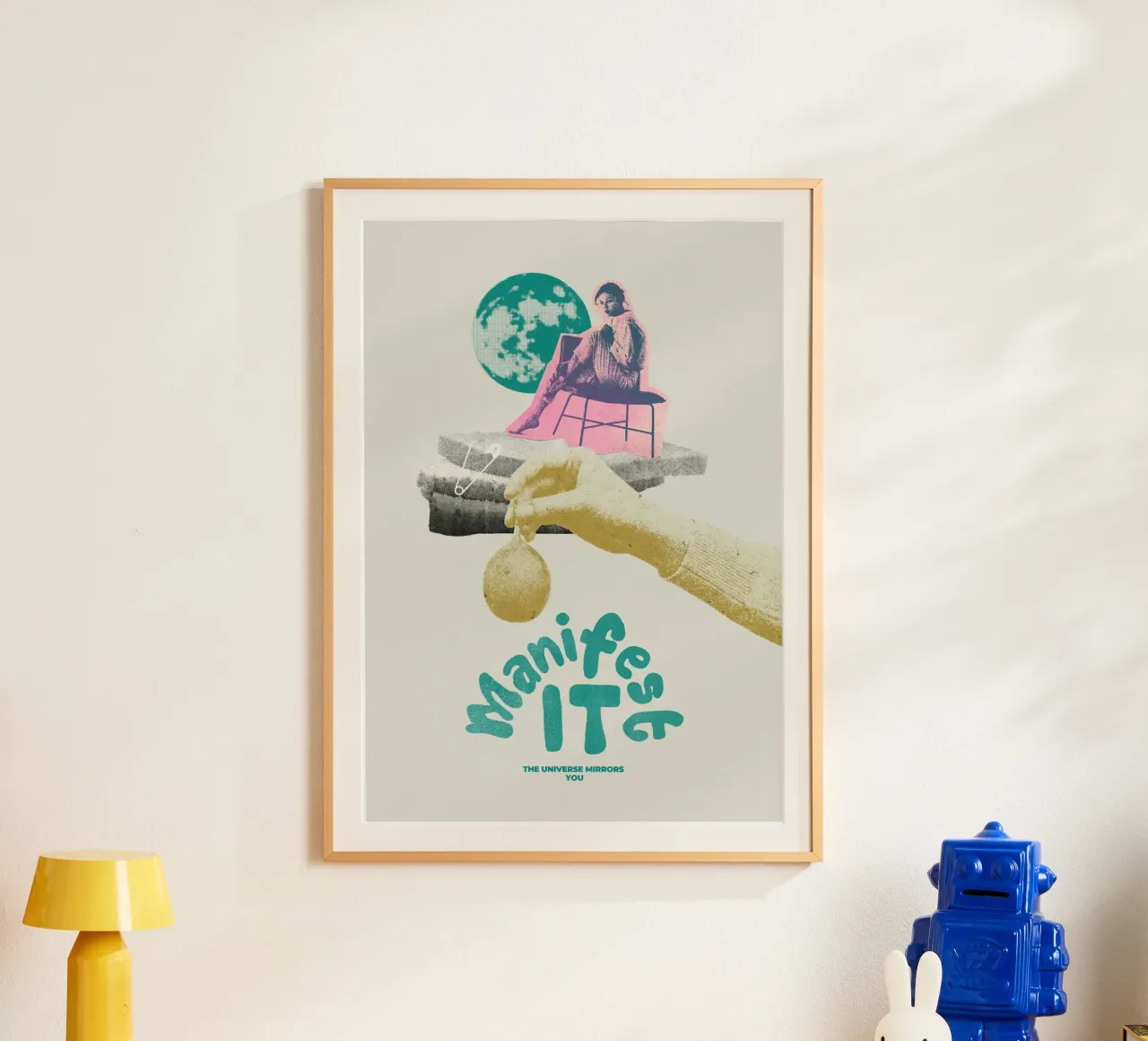 MANIFEST IT poster con telaio in alluminio da Einfach Uebel