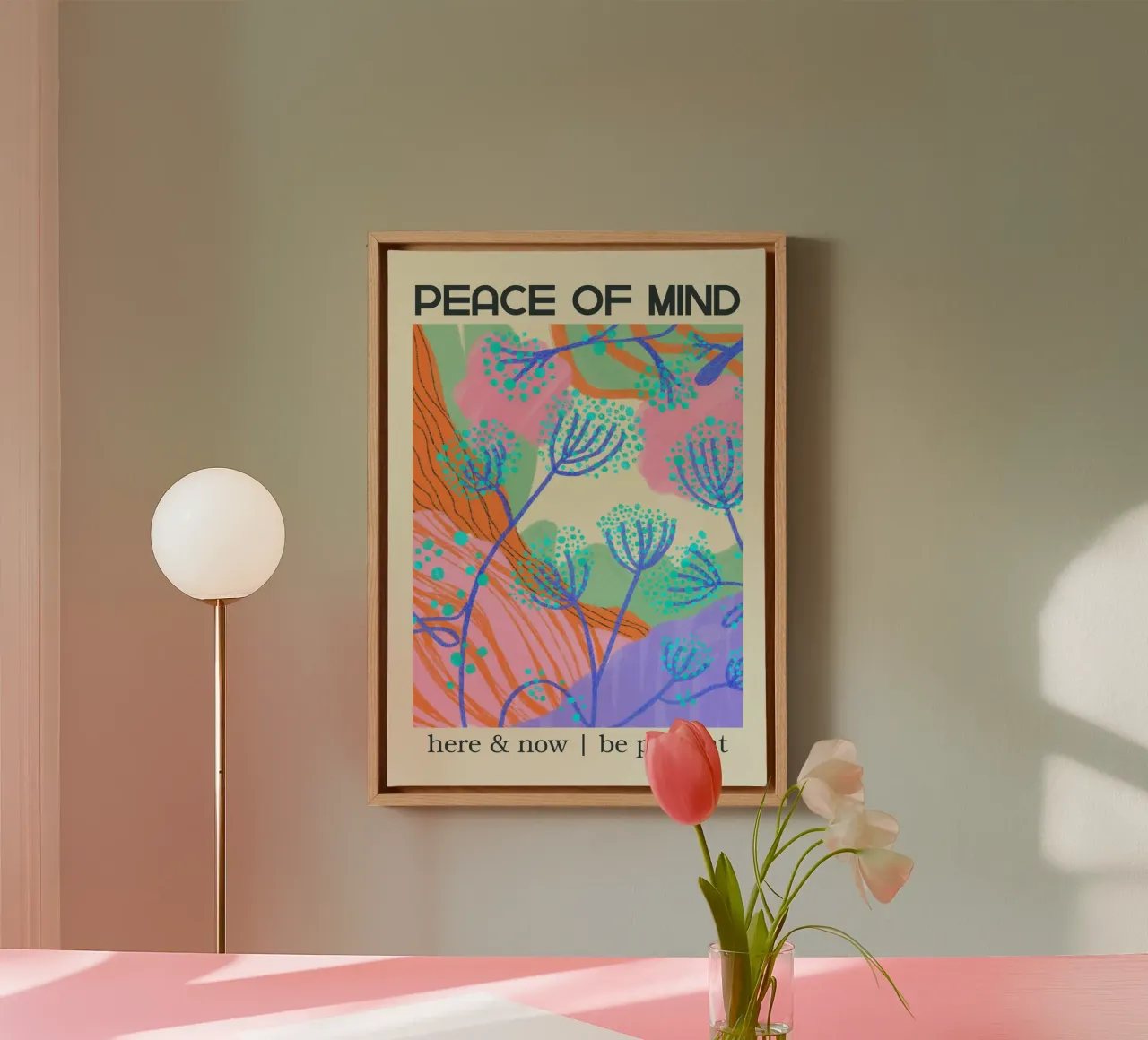 PEACE OF MIND tela con Cornice a cassetta da Einfach Uebel