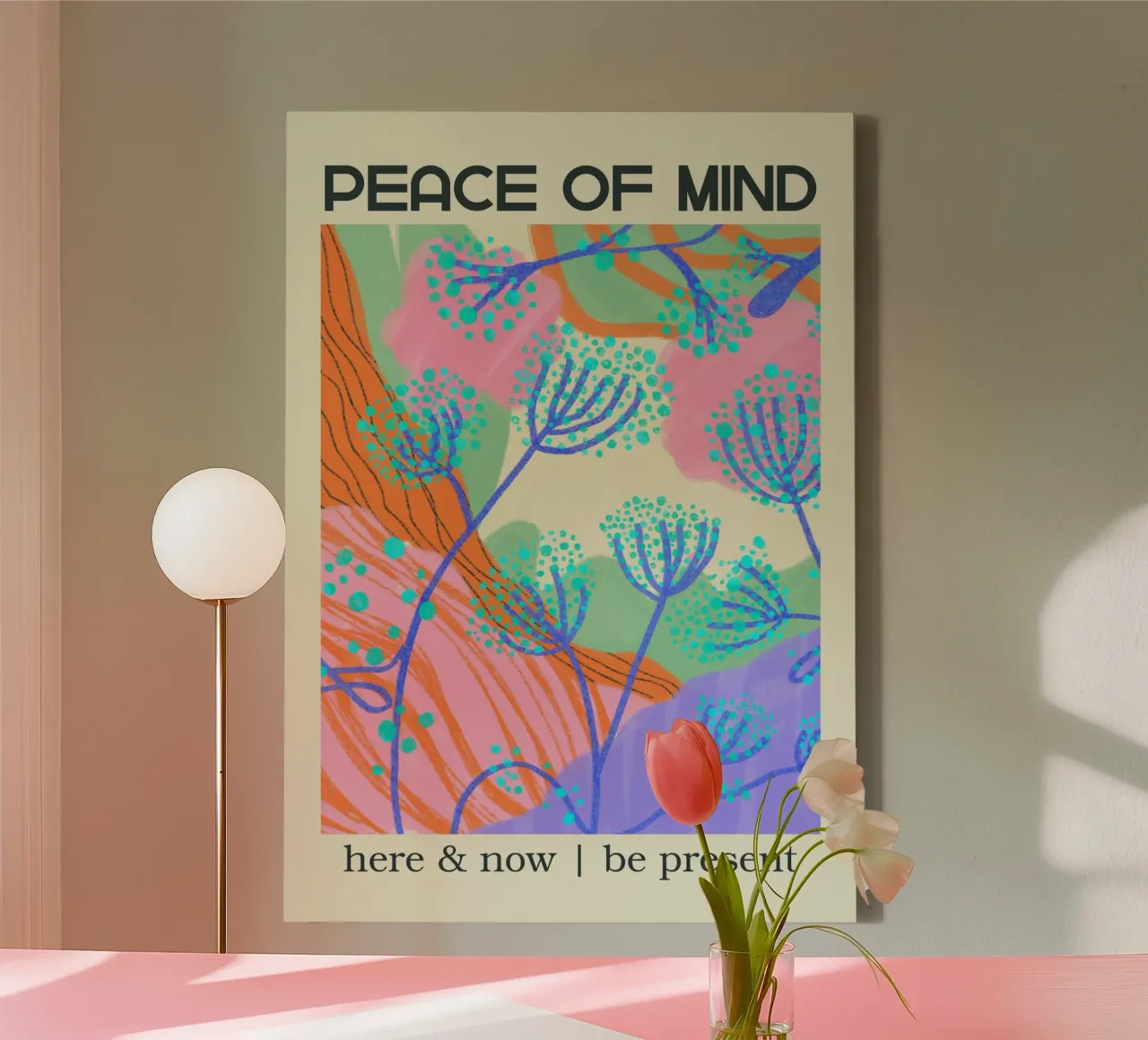 PEACE OF MIND tela con Cornice a cassetta da Einfach Uebel