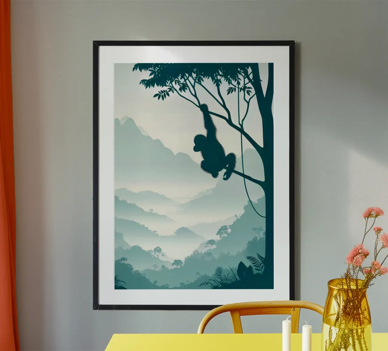 Wanderlust (Borneo) poster con telaio in plastica da Digital Naive