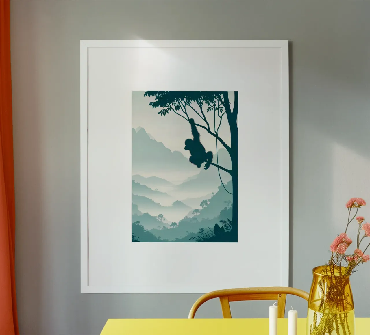 Wanderlust (Borneo) poster con telaio in plastica da Digital Naive