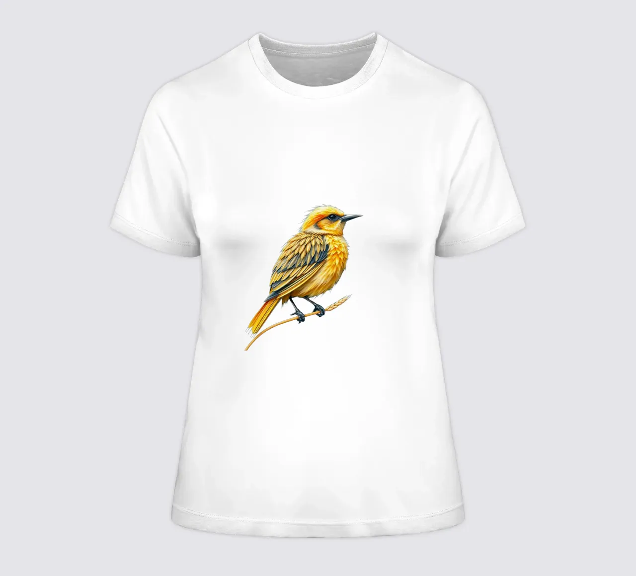kleine neergestreken vogel dames t-shirt getailleerd van dinem