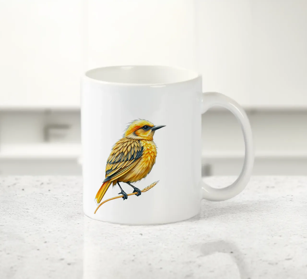 uccellino appollaiato tazza in ceramica da dinem