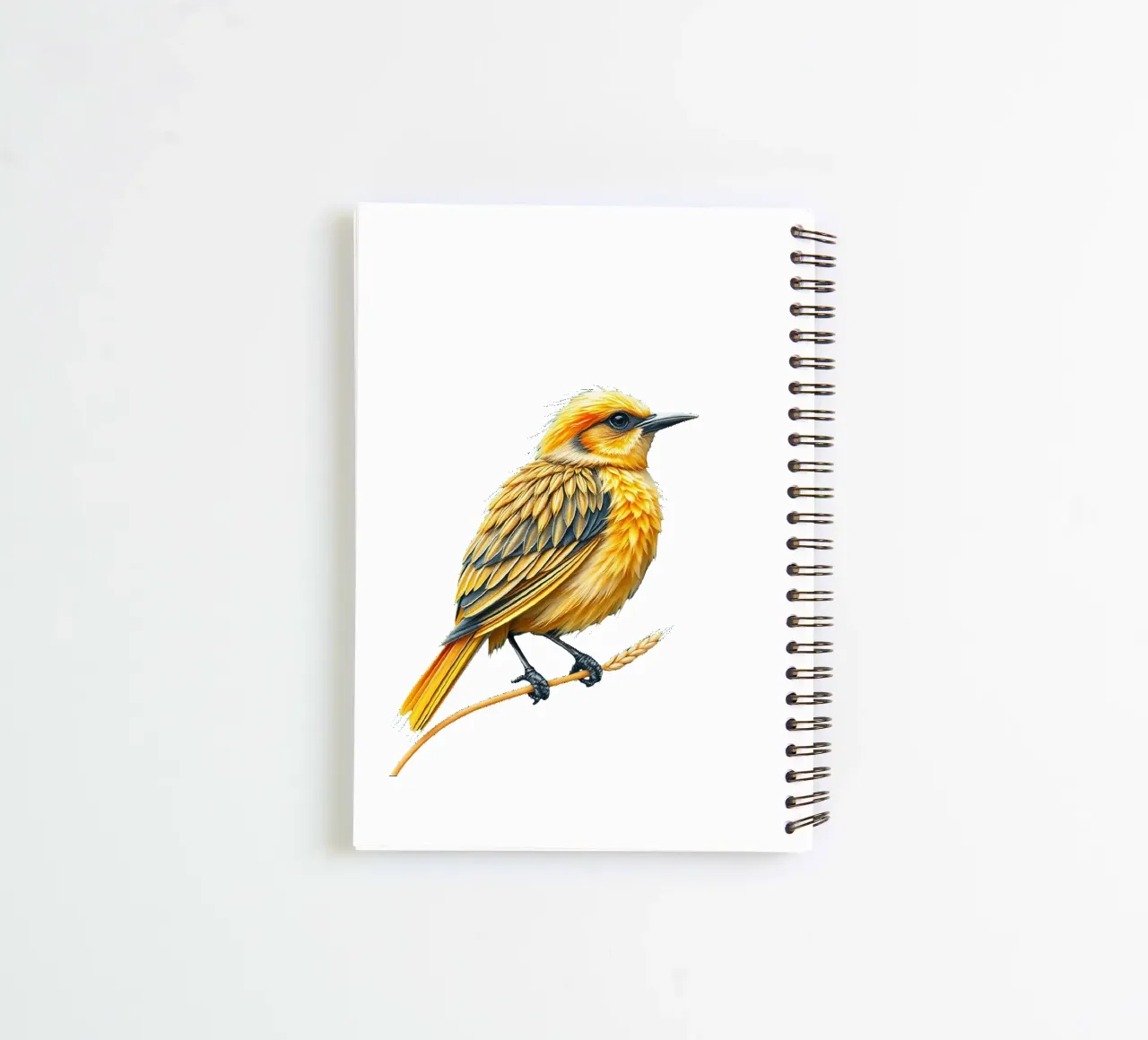 little perched bird spiral notebook by dinem
