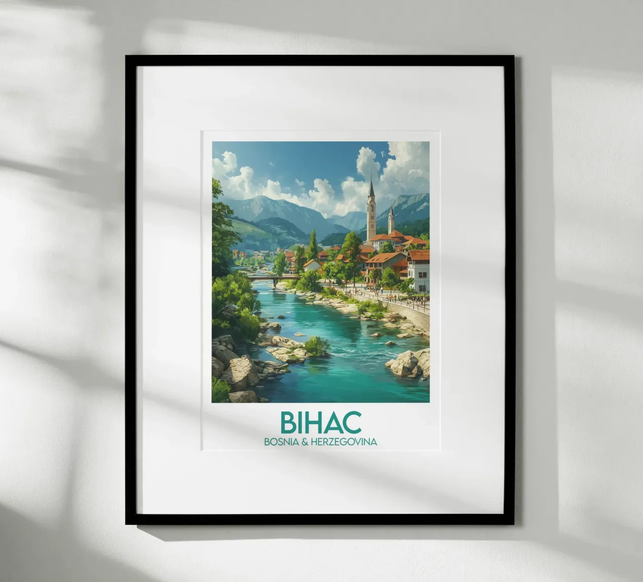 Affiche Bihac poster con telaio in legno da Frame the World