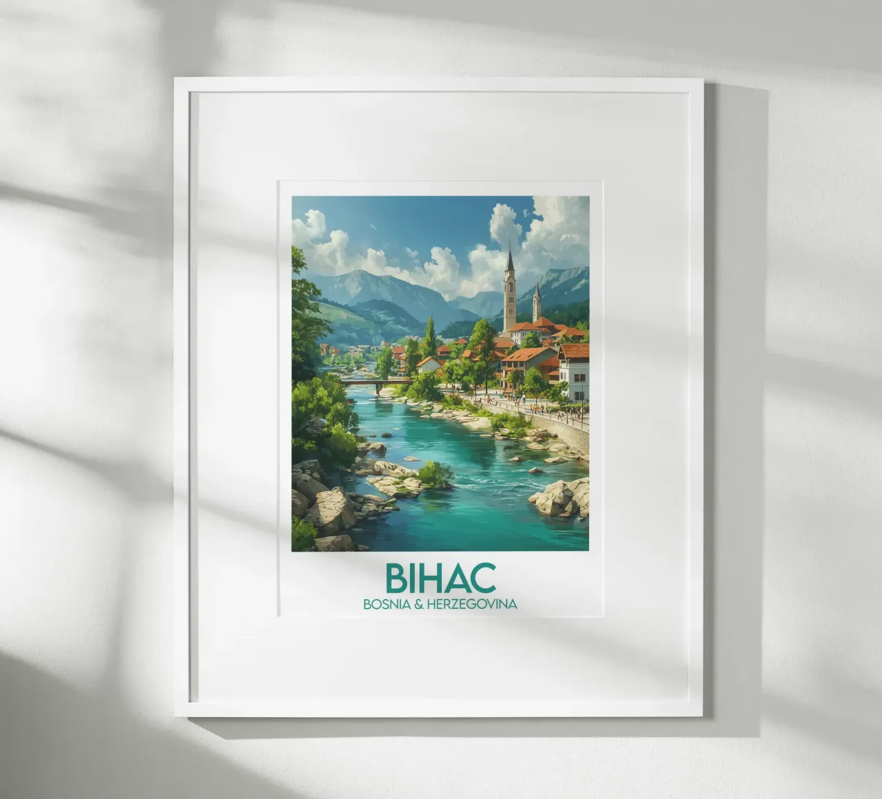 Affiche Bihac poster con telaio in legno da Frame the World