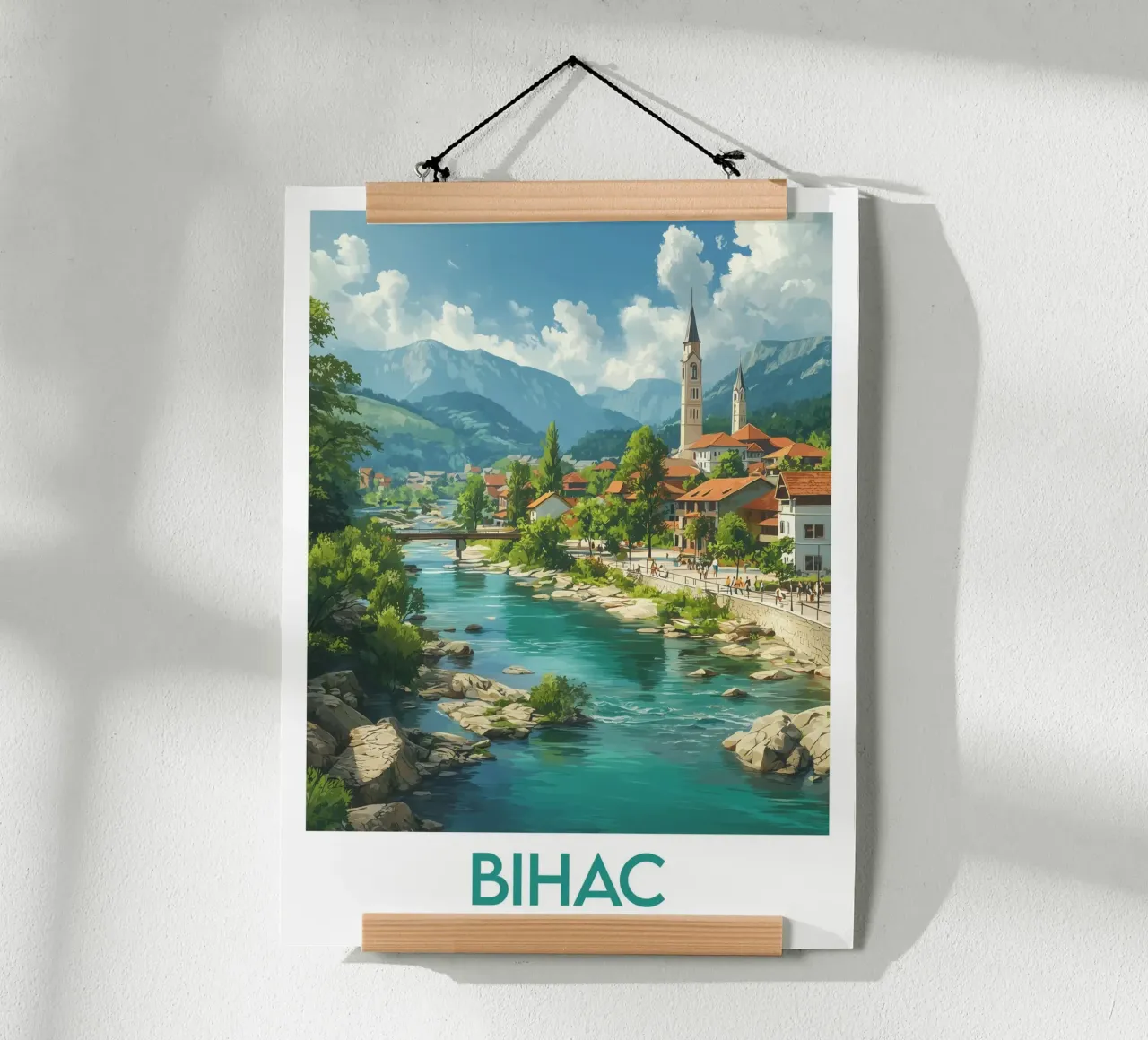Affiche Bihac poster con telaio in legno da Frame the World
